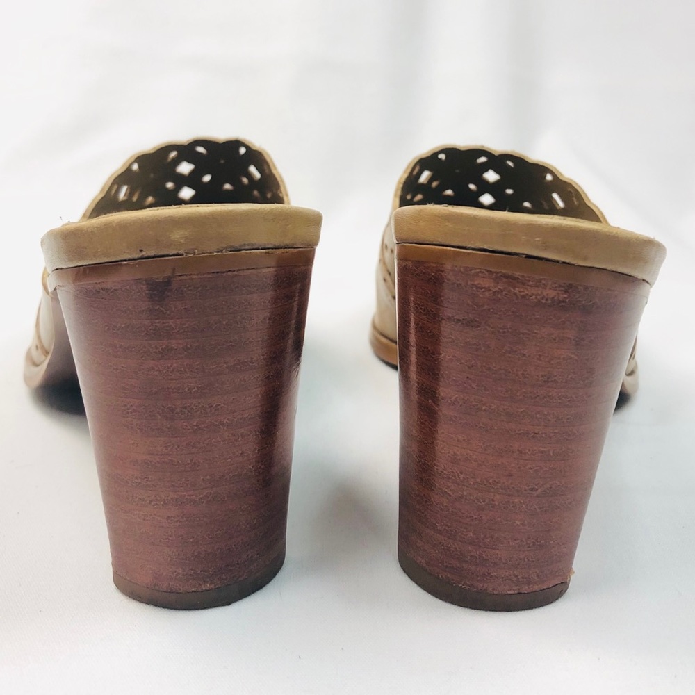 Matisse Tan Cut Out Leather Mules/Clogs Size7M - Picture 5 of 7